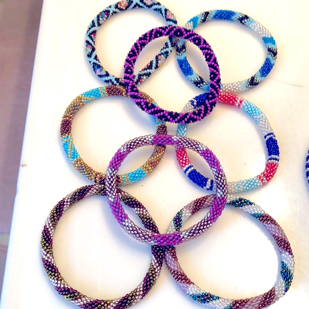 Three (3) for $20 Sashka BEADED BRACELET - HAND CROCHETED  🌸💞MAINLY, 8 inch!